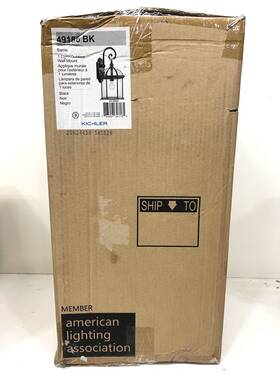 49186bk Kichler Barrie 18.75 Inch 1-light Black Outdoor Hardwired Wall Lantern Sconce