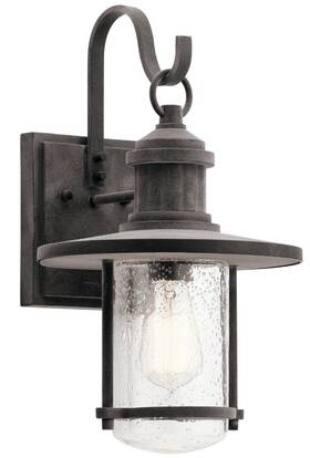 49193wzc Kichler Riverwood 16.75 Inch 1-light Outdoor Wall Mount Weathered Zinc