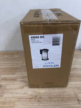 49686bk Kichler Toman Single Light 10 Inch Tall Outdoor Wall Sconce - Black