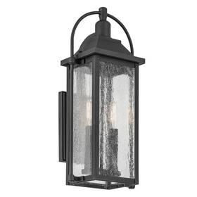 49714bkt Kichler 49714 Harbor Row 2 Light 19 Inch Tall Outdoor Wall Sconce - Black