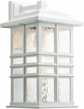 49831wh Kichler Beacon Square 1-light 17.5 Inch Outdoor Wall Lantern In White