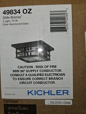 49834 Kichler Beacon Square Craftsman/mission Style Lamp Model