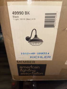 49990bk Kichler Pier 12-1/2 Inch Wide Outdoor Wall Sconce #49990bk Black Free Shipping
