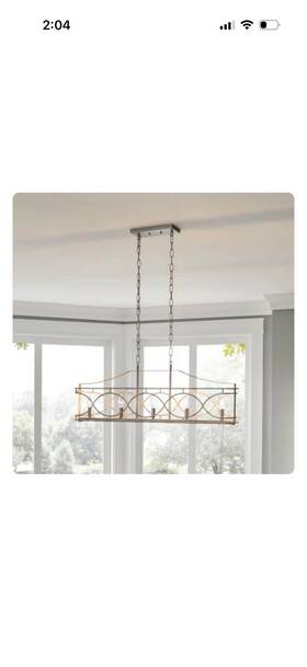 Kichler 5055207 Adelgade 5 -light Distressed Antique White Coastal Linear Large Light