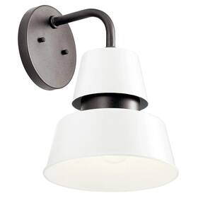 59002wh Kichler Lozano 1 Light 13 Inch Outdoor White Wall Sconce - Dark Sky Apporved
