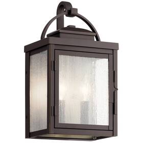 59011rz Kichler - Carlson 2 Light Outdoor Bronze Wall Sconce New- Bad Box Only