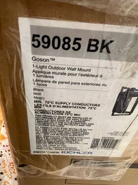 59085-bk Kichler Goson 1-light 12 Inch Outdoor Wall Light Black