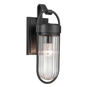 59123bkt Kichler Brix 1-light Textured Black Luxe Industrial Outdoor Wall Light With R