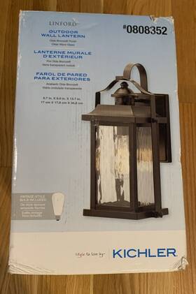 Kichler 737995003883 Linford 1-light 13.75-in H Antique Bronze Outdoor Wall Light Kichler 737995003883 Linford 1-light 13.75-in H Antique Bronze Outdoor Wall Light