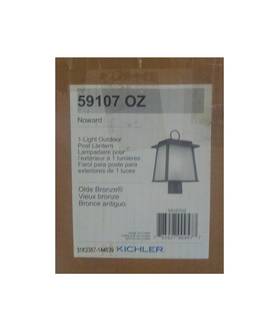 Kichler 783927009577 Noward 1-light Olde Bronze Aluminum Hardwired Outdoor Post Light