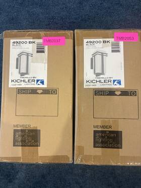 Kichler 783927307178 Tremillo 1 -light 11.75-in H Black Hardwired Outdoor Wall Light