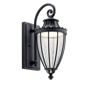 Kichler 783927493048 49752bktled - Wakefield 22.5 Inch High Led Outdoor Black Wall Lantern Light