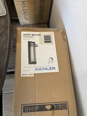 Kichler 783927541213 Manhattan Outdoor Wall Led Black - 49297bktled
