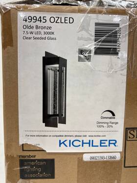 Kichler 783927542081 River Path 17.5 Inch 1-light Olde Bronze Outdoor Wall Lantern Led