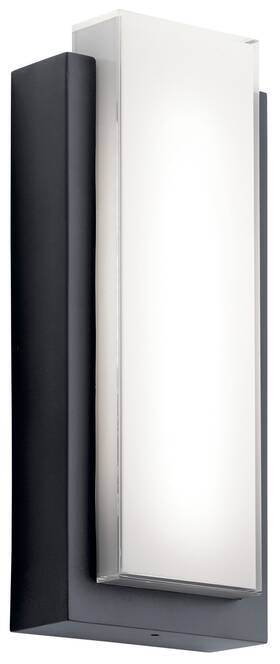 Kichler 783927603096 49557led Dahlia Light 19 Inch Tall Led Outdoor Wall Sconce - Black