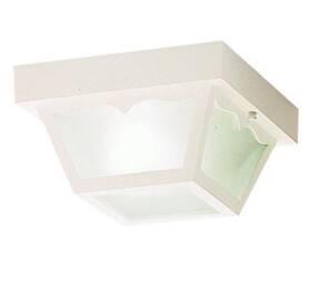 9320wh Kichler Outdoor Plastic Ceiling 1lt White Frosted -