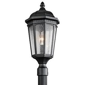 9532bkt Kichler Black Courtyard 1 Light Outdoor Post 9532bkt Kichler Black Courtyard 1 Light Outdoor Post