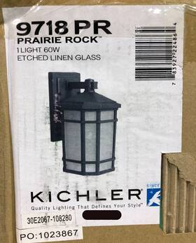 9718pr Kichler Cameron 10.75 Inch 1-light Prairie Rock Outdoor Wall Mount Lantern