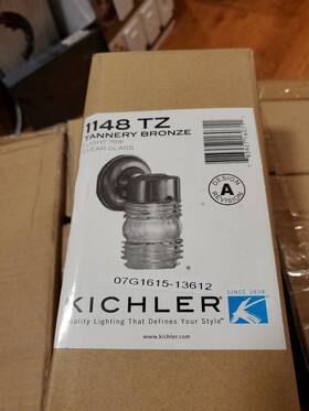 1148tz Kichler Lighting Lighting-1148tz-one Light Outdoor Wall Fixture Tannery Bronze Finish New