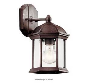 49183tz Kichler Lighting Barrie 10.25 Inch 1-light Tannery Bronze Outdoor Hardwired Wall Lantern