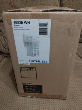 49829wh Kichler Lighting Beacon Square 1 Light 12 Inch White Outdoor Wall Small