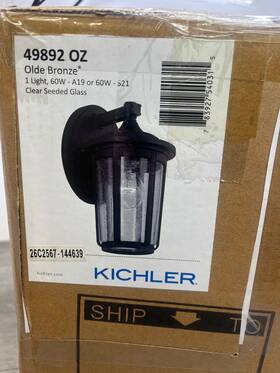 Kichler Lighting 783927540315 49892oz Fairfield Outdoor Wall Light Olde Bronze
