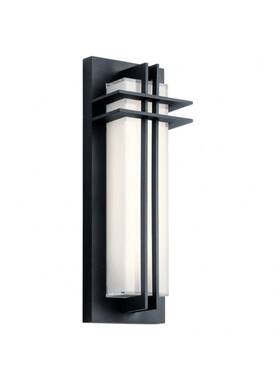 Kichler Lighting 783927541206 49298bktled Manhattan Outdoor Wall Light Textured Black