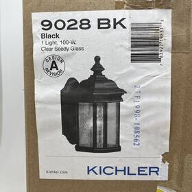 9028bk Kichler Lighting Kirkwood 1 Light 12 Inch Black Outdoor Wall Small