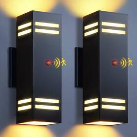 K215 Kizon Motion Sensor Outdoor Lights 2 Pack Dusk To Dawn Wall B