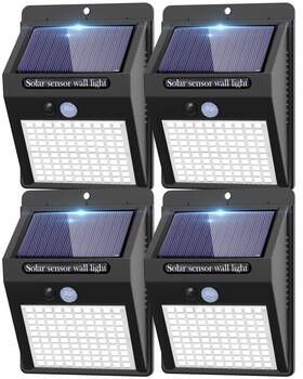 Ws05-4 Kolpop 4 Pack Lights Outdoor 3 Modes/100led Wireless Ip65 Waterproof Wall Light For