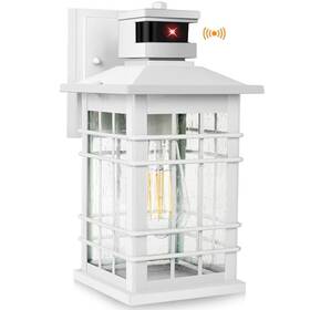 Kondras 008678914537 Motion Sensor Outside Wall Lantern Waterproof White Dusk Dawn Light