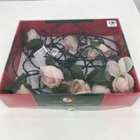 Kurt Adler 086131431463 S. 10 Lighted Decorations Roses Light Novelty Set Pink Green