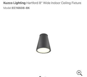 Ec16608-bk Kuzco Hartford 8 Inch Ceiling Outdoor Fixture