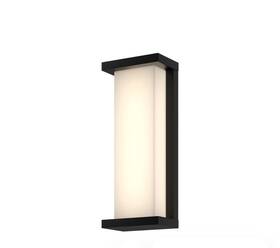 Ew70714-bk Kuzco Set/2 Bravo 14 Inch Led Exterior Wall Sconce Black/frosted Pc -
