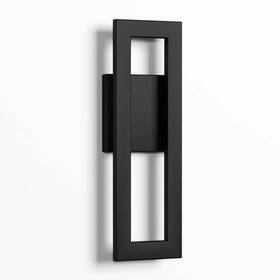 06ftl0272abk Lamqee 14.4 Inch Matte Black Led Outdoor Hardwired Wall Lantern Sconce