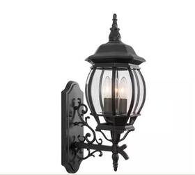 1008874112 Lamqee Outdoor 3-light Black Aluminum Wall Sconce With Clear Glass Shade 1008874112 Lamqee Outdoor 3-light Black Aluminum Wall Sconce With Clear Glass Shade
