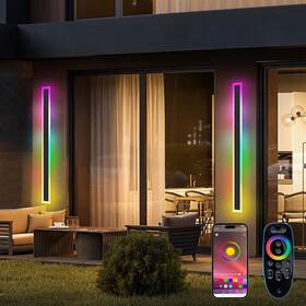 Rgbicw602 Lannlker Outdoor Rgb Long Wall Lights 23.6inch 2 Pack Rgb/warm/white Dimmable Modern Rgbicw602 Lannlker Outdoor Rgb Long Wall Lights 23.6inch 2 Pack Rgb/warm/white Dimmable Modern