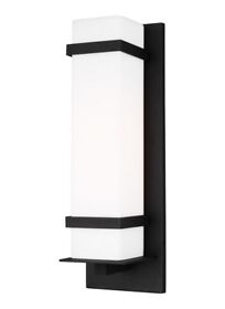 73-bel-4561641 Large 1 Light Outdoor Wall Lantern Black Led