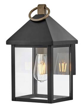 81520bk Lark 81520 Rhett 13 Inch Tall Outdoor Wall Sconce - Black