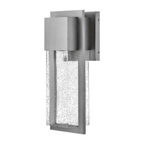 82014al-ll Lark Alex 1-light Antique Brushed Aluminum Hardwired Outdoor Wall Lantern Sconce