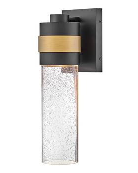 82044bk-ll Lark 82044-ll Albie 18 Inch Tall Outdoor Wall Sconce - Black
