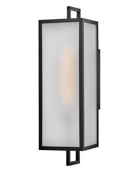 82075bk Lark 82075 Halden 24 Inch Tall Outdoor Wall Sconce - Black