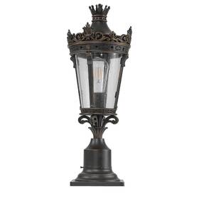 Lasaideal 711181437287 Vintage Crown 22 Inch 1-light Coffee Golden Outdoor Weather Resistant Aluminum Pi
