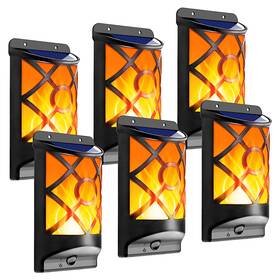 Lb02 Lazybuddy 6 Pack Solar Flame Lights Outdoor Waterproof - Realistic 3d Flickering