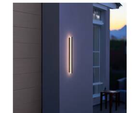 Leeki 812403032010 Linear 23.5-in H Matte Black Hardwired Integrated Led Outdoor Wall Light