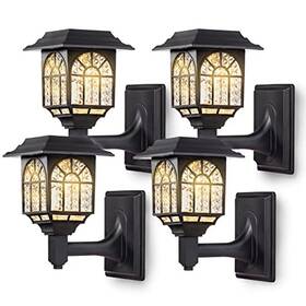 Leidrail Ld010-4pk Solar Fence Lights 4 Pack Outdoor Waterproof Lantern Warm Leidrail Ld010-4pk Solar Fence Lights 4 Pack Outdoor Waterproof Lantern Warm