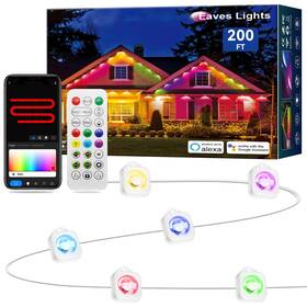 Lemonlovely 619165571241 Permanent Outdoor Lights 200ft Smart Ic Rgb Christmas With 14 Lemonlovely 619165571241 Permanent Outdoor Lights 200ft Smart Ic Rgb Christmas With 14