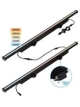 E-63514 Leonlite 2 Pack 5cct 4ft Exterior Wall Washer Lights 35w Outdoor Linear Bar Lighting