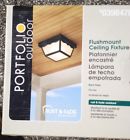 398478 Light Flush-mount Portfolio 10 Outdoor Black