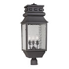 47062 Light Lancaster Lighting Post 3 Outdoor Forged Elk Charcoal